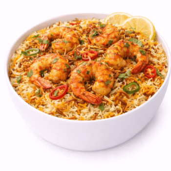 Prawn biryani